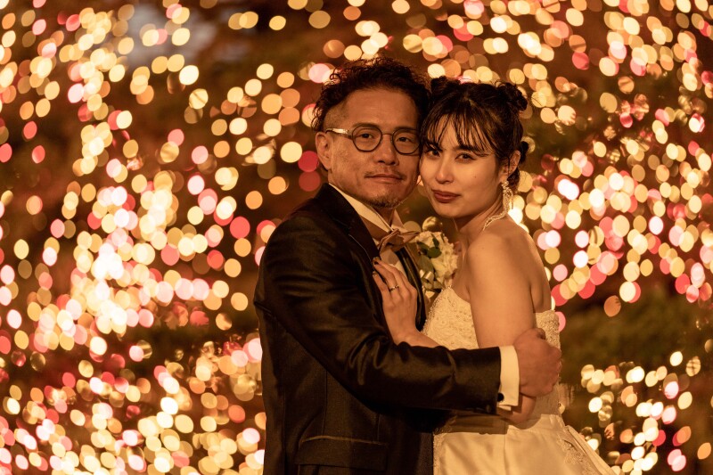 イルミネーション背景でも