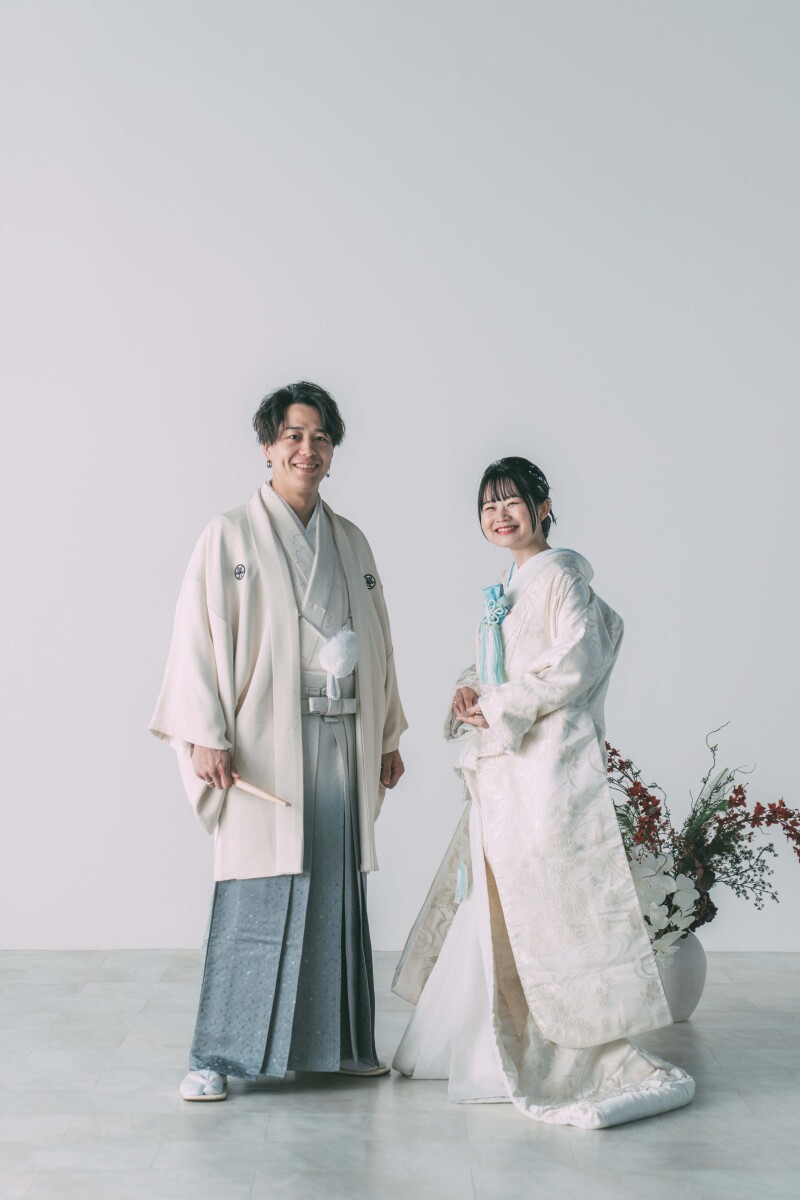 白無垢+白紋付+白背景