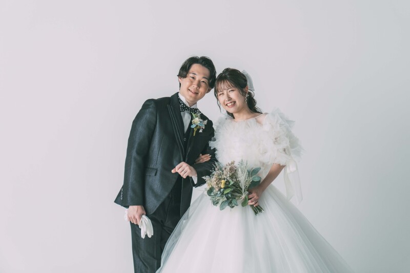 ふわふわのウェディングドレス