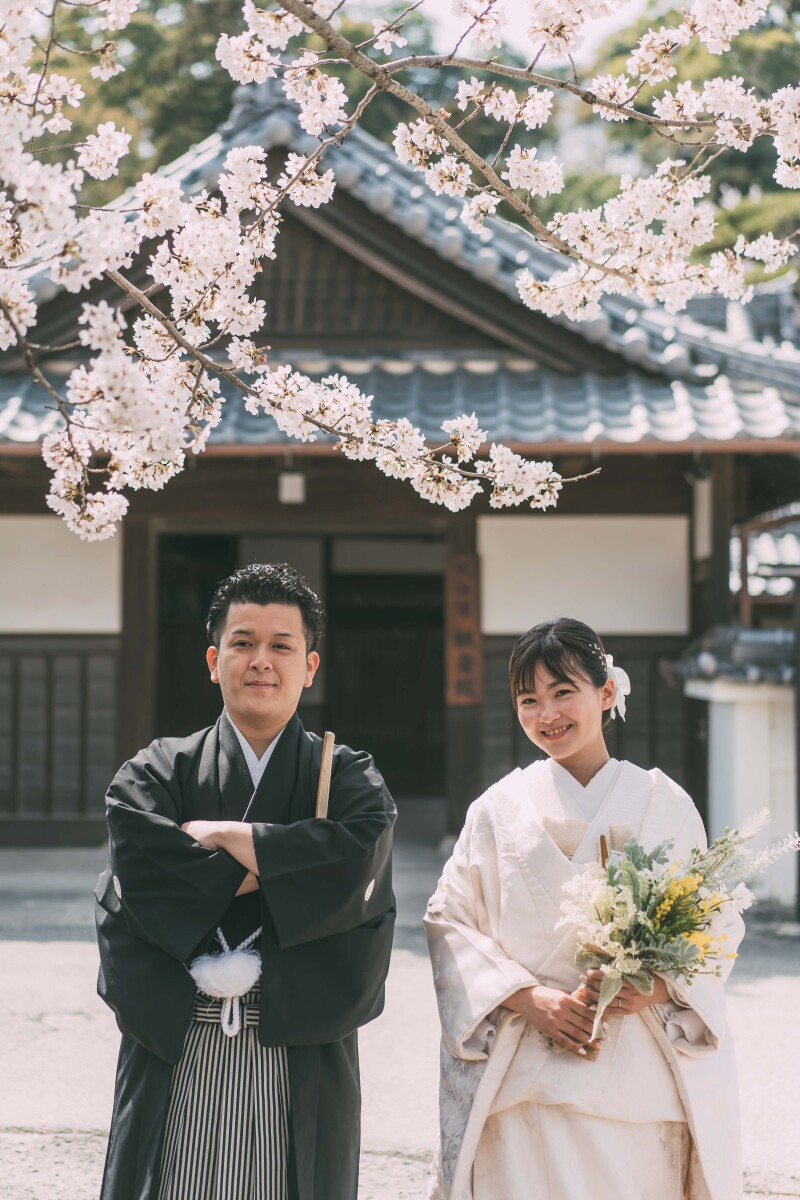 和装を引き立たせる背景