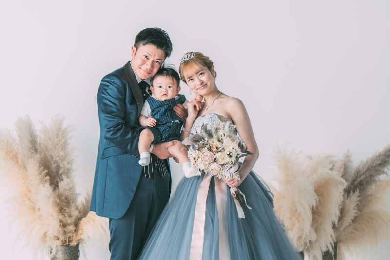 お子さまとのスリーショット♡