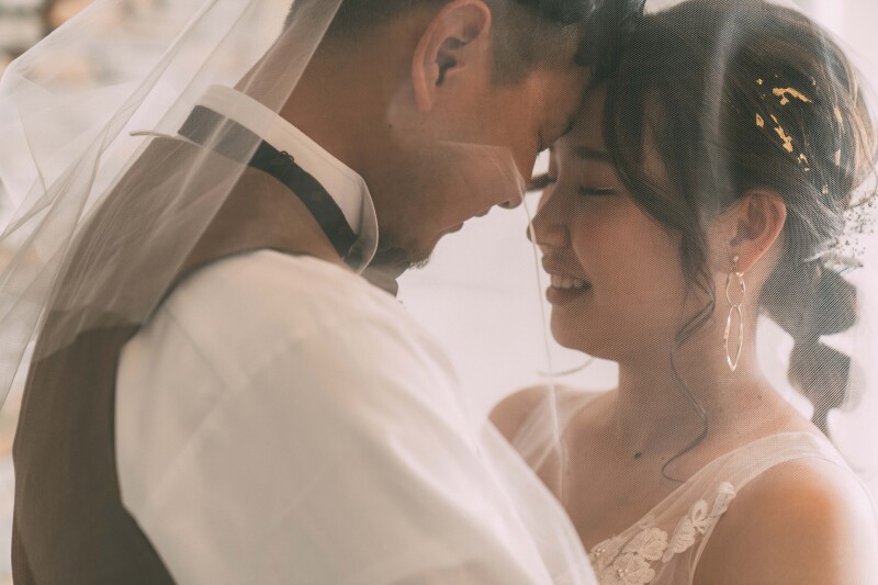ベールに包まれたおふたり