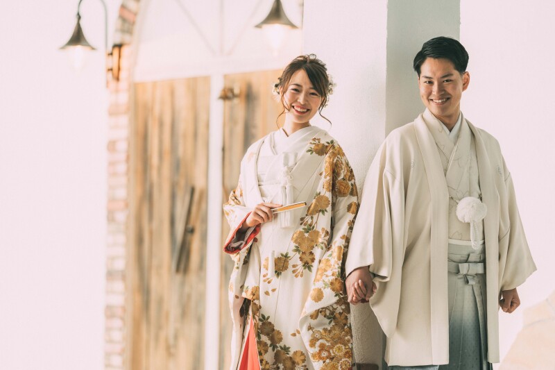 和装でのスタジオ撮影