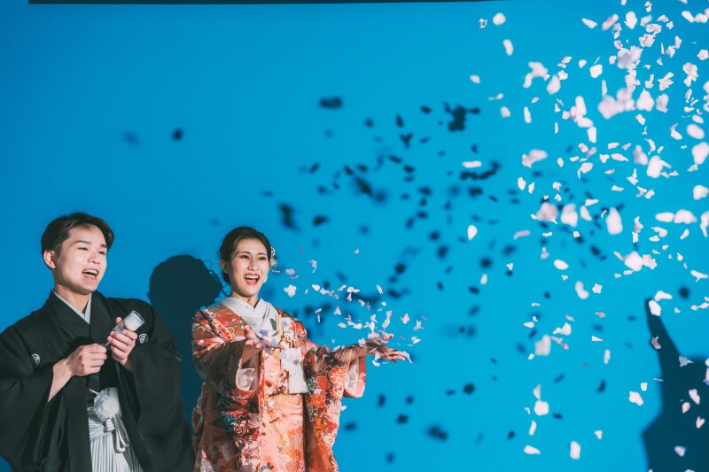 クラッカーでお祝い