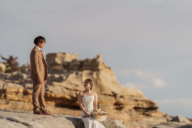 見つめ合うおふたり