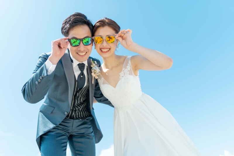 サングラスをかけて☀