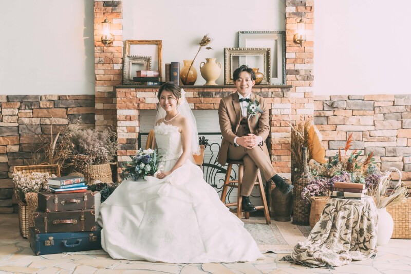 アンティークな暖炉シーン