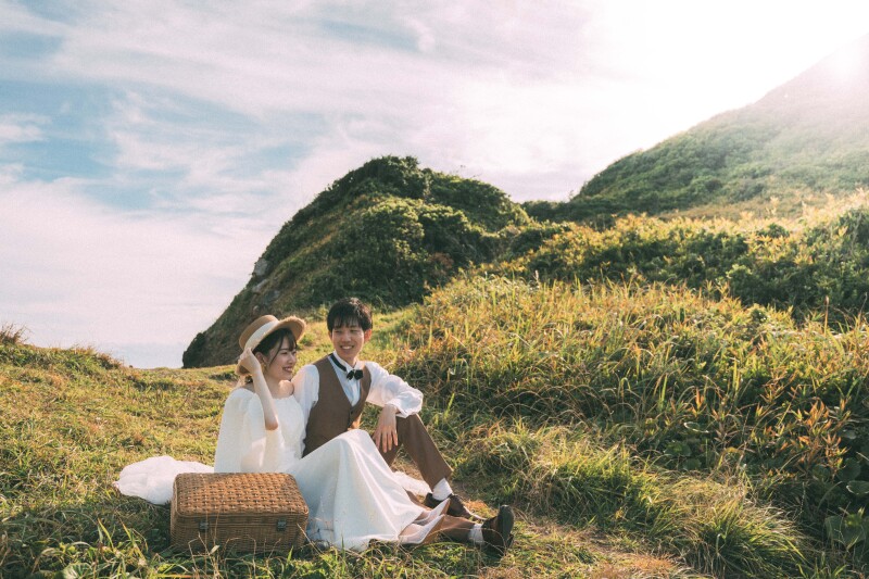 高原でフォトジェニックな写真を