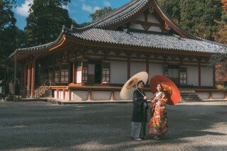 【紅葉】色打掛&times;ロケーション＠観心寺