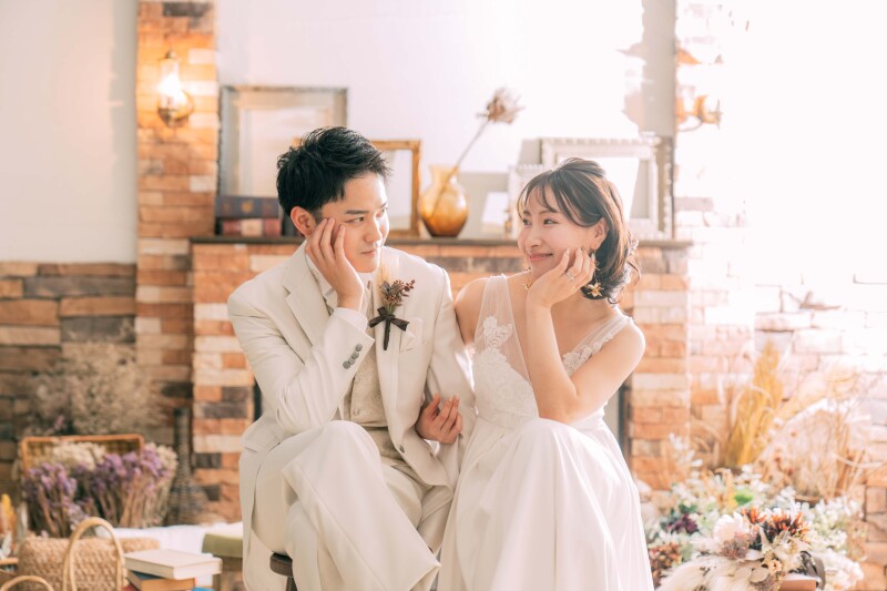 スタジオセットでの撮影