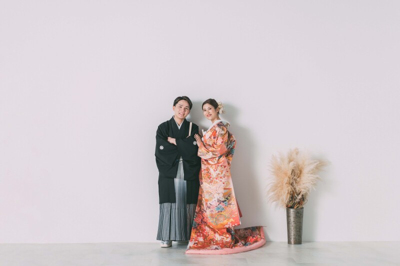 新郎さまと並んで