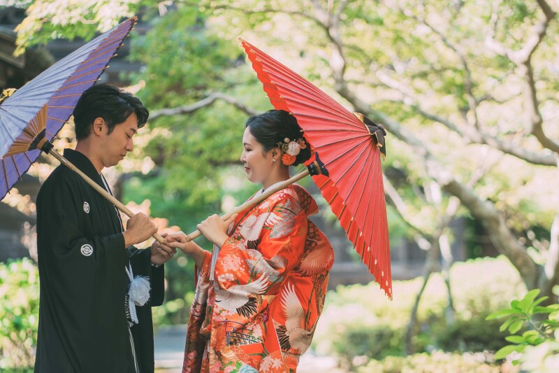 和傘を使ってもう一枚!