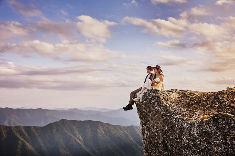 旅の締めは2人で景色を眺めて