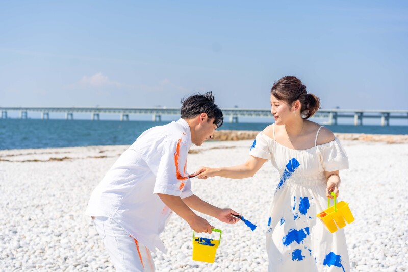 ふたりでペタペタ