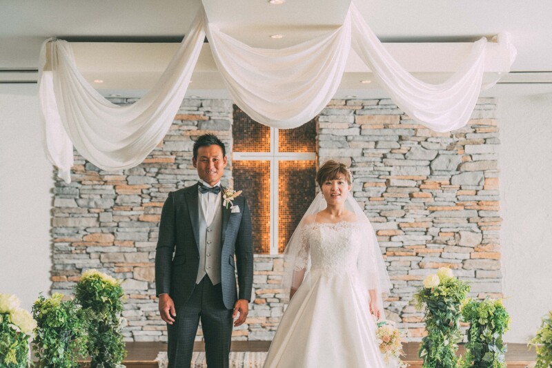 チャペルでの2ショット