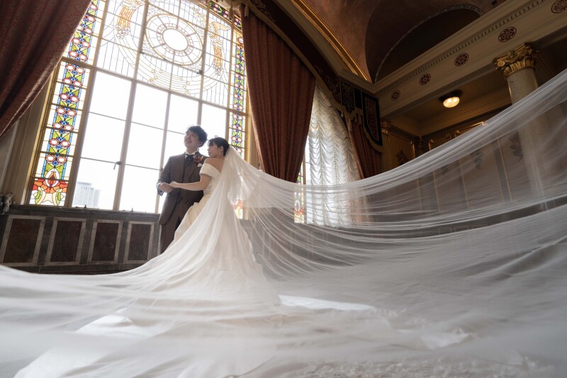 ベールを使った幻想的な1枚