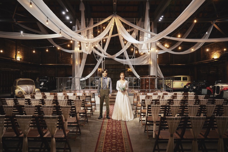 スタジオ撮影＋セレモニーフォトで結婚式気分