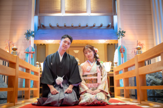 ＊結婚式場で本番さながらの撮影を＊ファミリーフォトプラン（アルバム付き）　和装1着【ベルヴィ郡山館】