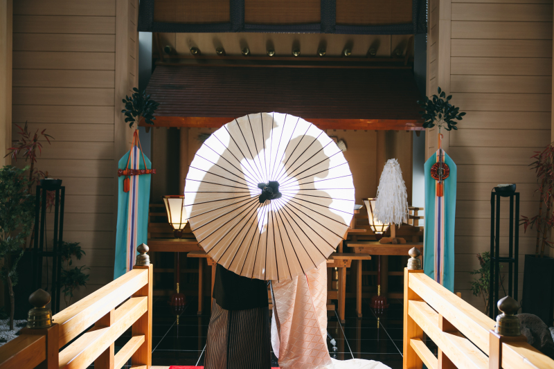 ＊結婚式場で本番さながらの撮影を＊神殿フォトプラン【ベルヴィ郡山館】