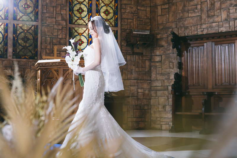 ＊結婚式場で本番さながらの撮影を＊チャペルフォトプラン　洋装1着【ベルヴィ郡山館】