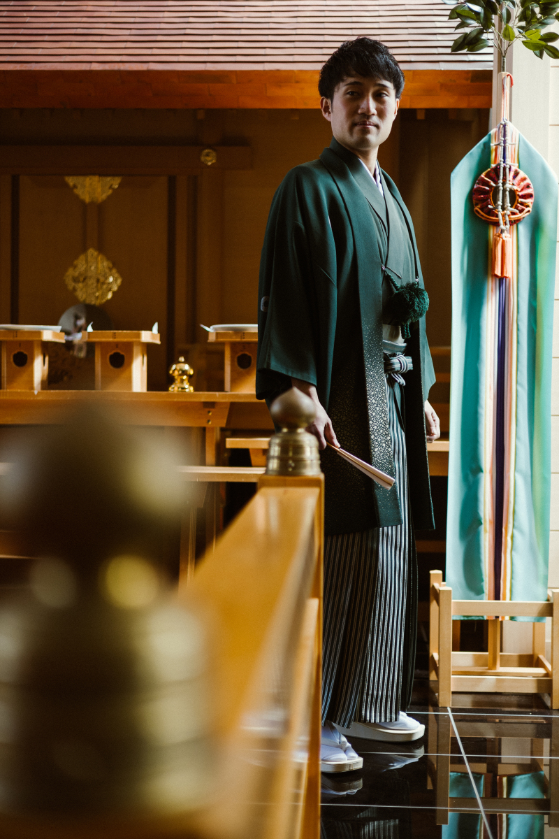 *結婚式場で本番さながらの撮影を*神殿フォトプラン【ベルヴィ郡山館】