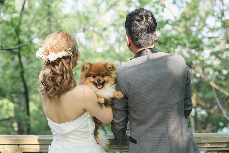 自然に囲まれたリラックス撮影