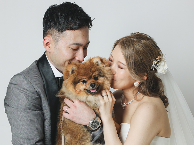 わんちゃんも一緒に♡あたたかくて自然体なフォトウエディング