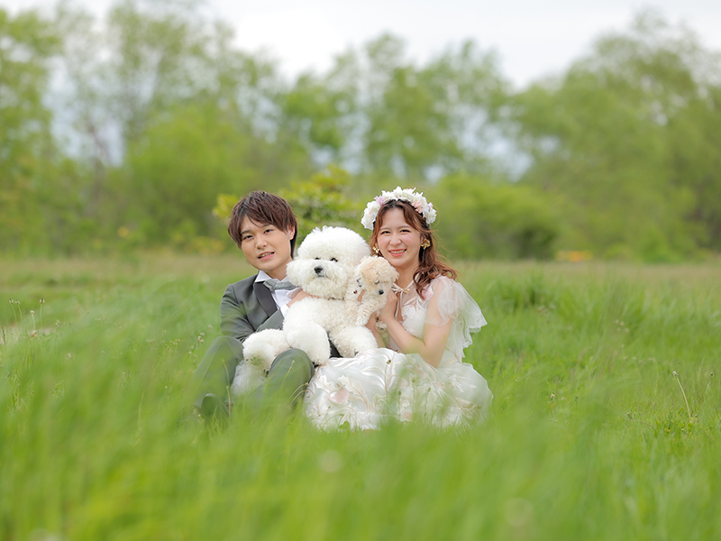 【ペットと一緒に】ロケとスタジオ両方撮影◆データ50カット+アクセサリー小物がフリーチョイス