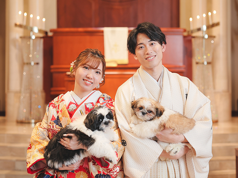 【会食付スタジオ&チャペル撮影】50カットデータと衣裳小物フリーチョイス◆洋装or和装選べる衣裳