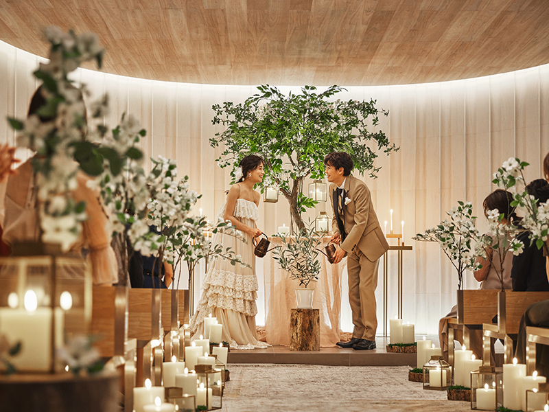 【会食付チャペル+館内撮影】新郎・新婦洋装各1点ヘアメイク付◆本格中華の贅沢コース