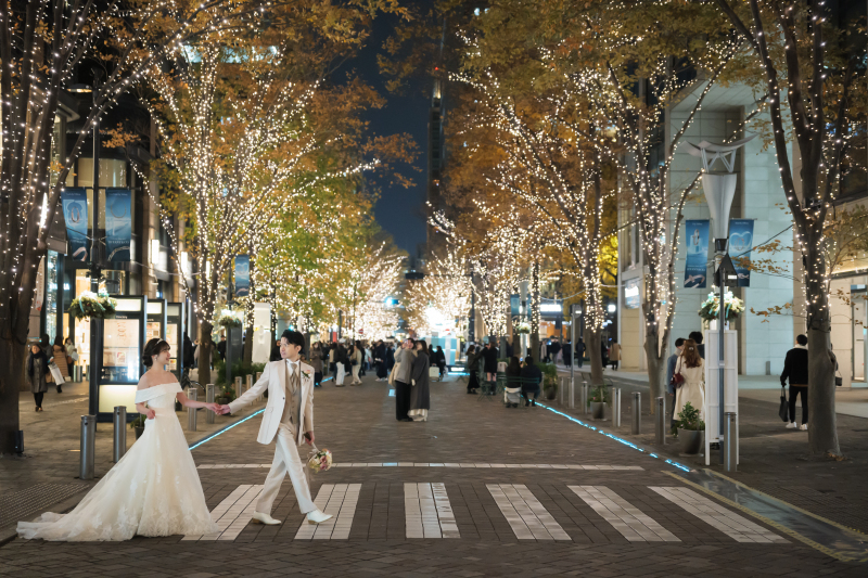 丸の内の街並みで