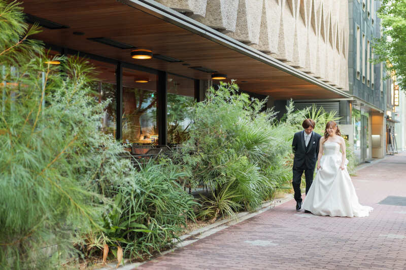 外観に映える上品なふたり