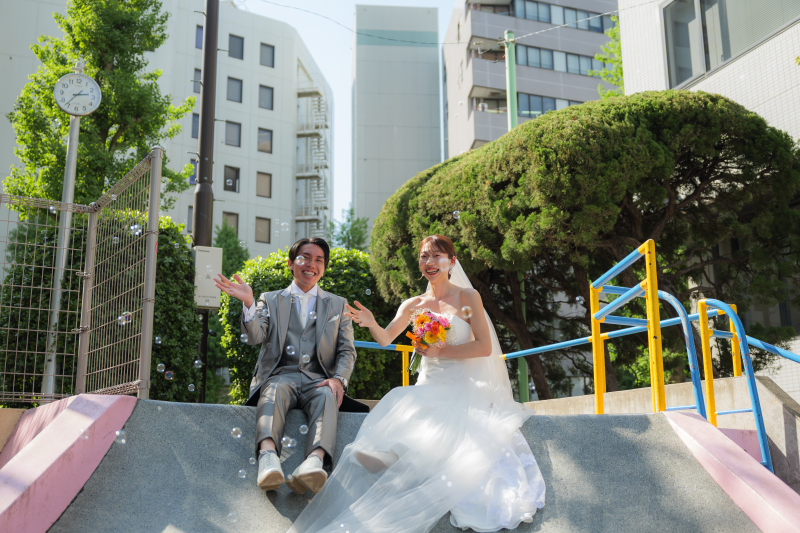 公園ロケーションで。