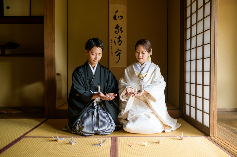 折り鶴と一緒に