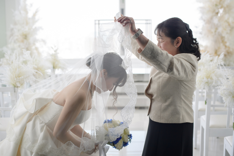 お母様からのヴェールダウン