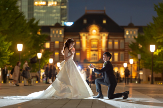 夜の東京駅×洋装