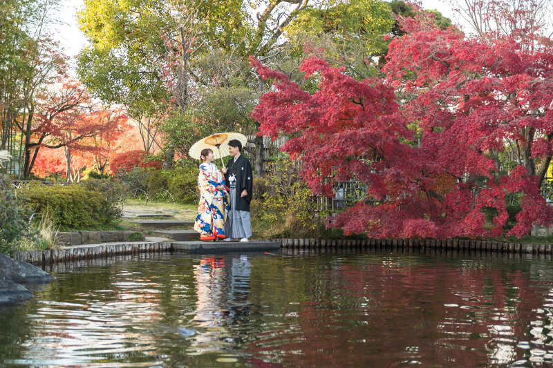 池のほとりに映るふたりの未来