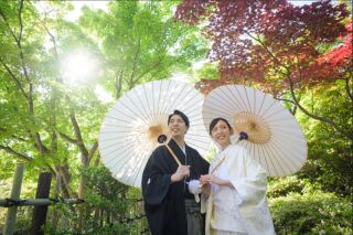 白無垢×庭園ロケーション