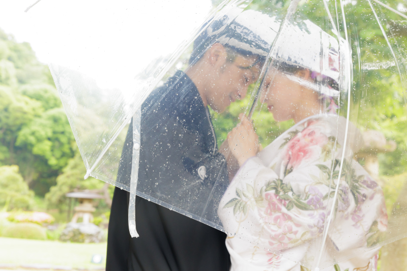 相合傘で撮影完了！