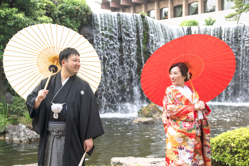 和装に着替えて