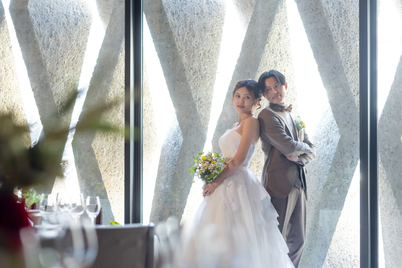 立体格子が特徴的なバンケットで