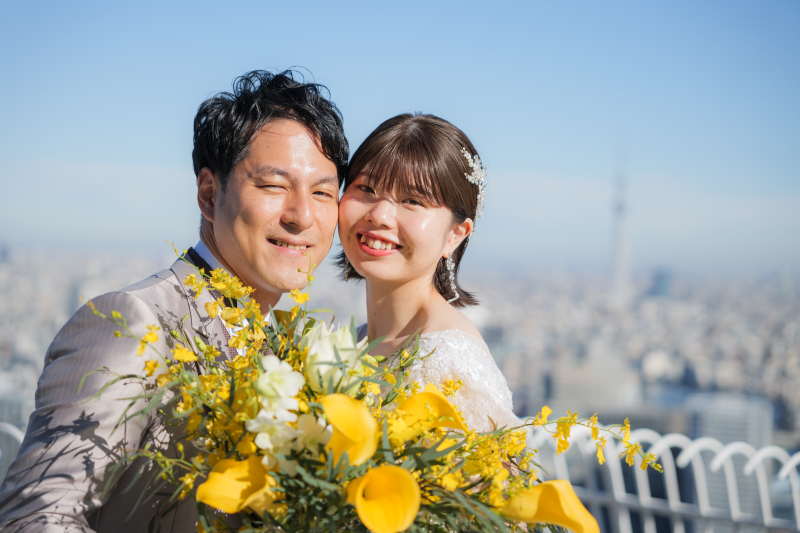ブーケに咲くふたりの笑顔