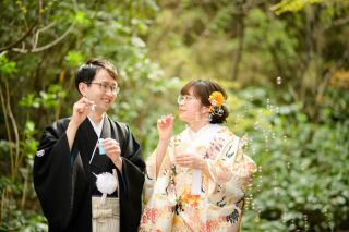 東京タワー・庭園×和装