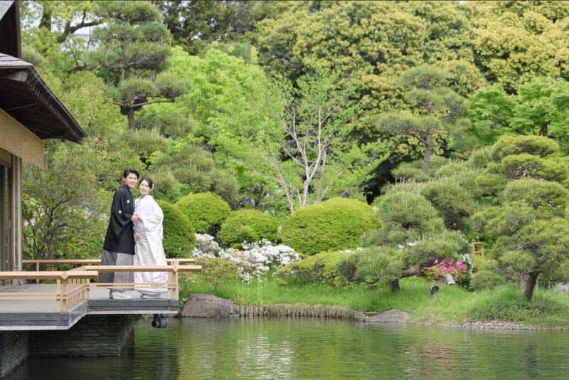 和室の回廊にて。