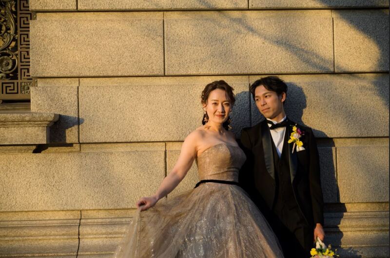 グリッターのカラードレス