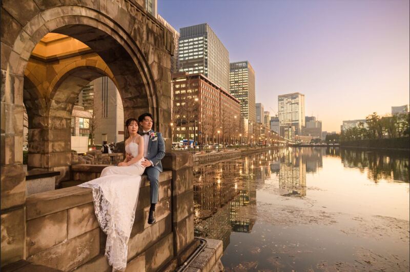 和田倉門にて。