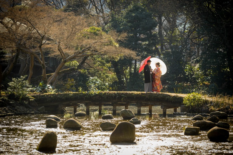 冬×河×小石川後楽園