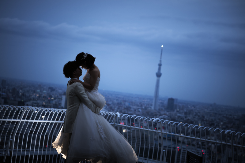 夜景に移り変わる瞬間に