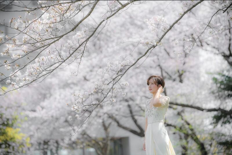 ※期間限定【桜フォトプラン】洋装(ウェディングドレスまたはカラードレス)・タキシード、100カット、着付・ヘアメイク込