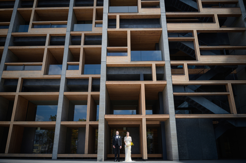 【木材会館撮影プラン】上質ウェディングドレス×タキシード【100カット以上全データ】